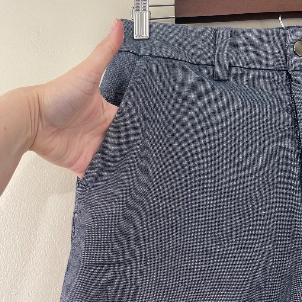 Lululemon Shorts Mens 28 Commission Chino‎ Gray Flat Front Gray Qwick Oxford